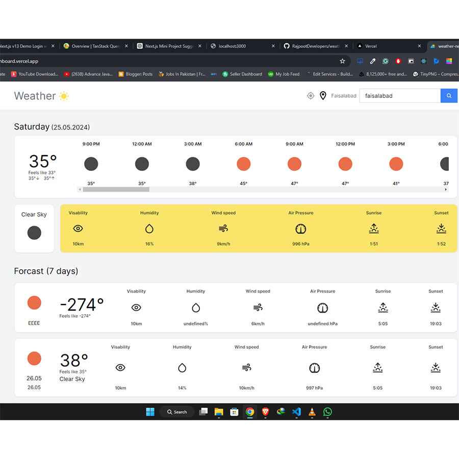 Weather Dashboard Website